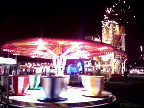 Spin around in our Cup and Saucer Ride